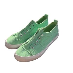 Corkys‎ Babalu Green Slip-On Sneakers Size 8 Casual Festival Summer Vacation